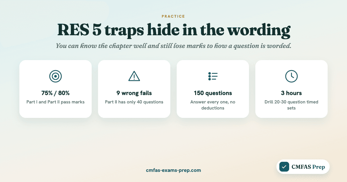 RES 5 exam traps: how the wording catches you (2026)